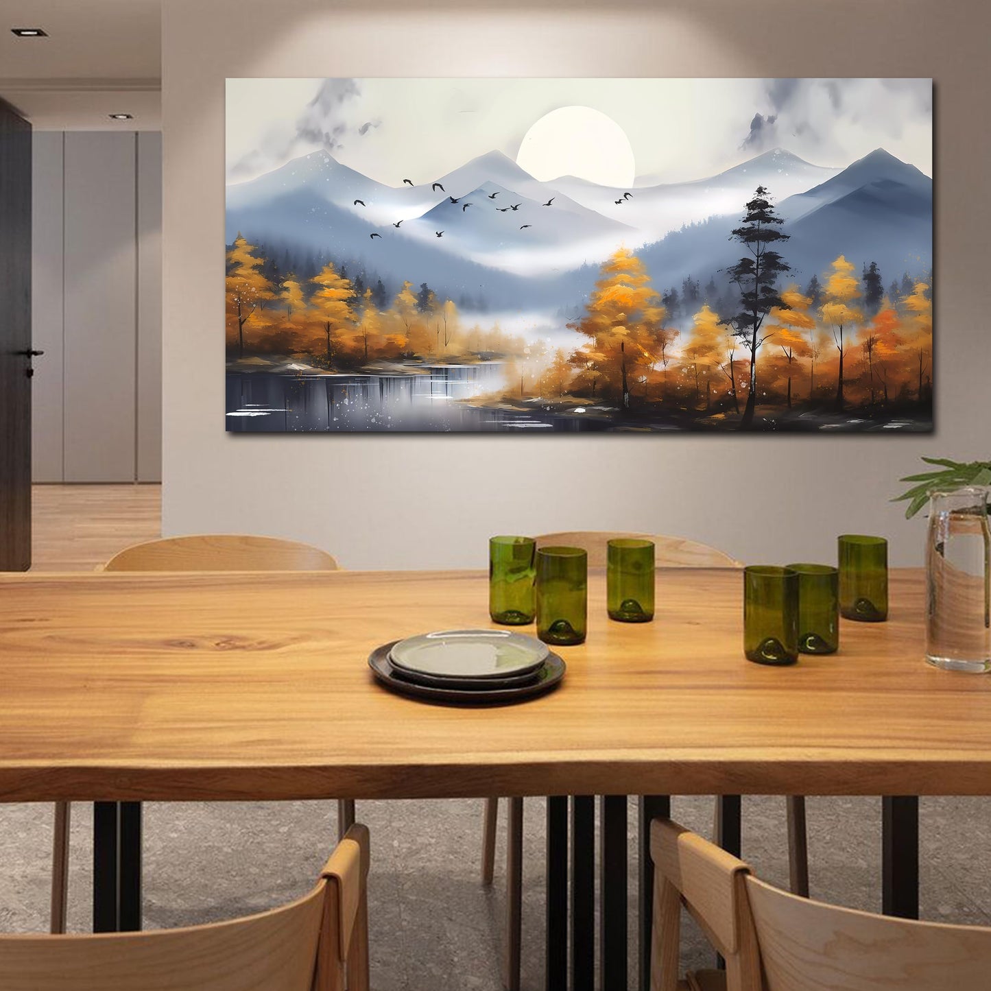 Ginkgo Tree Canvas Wall Art 48"x24"