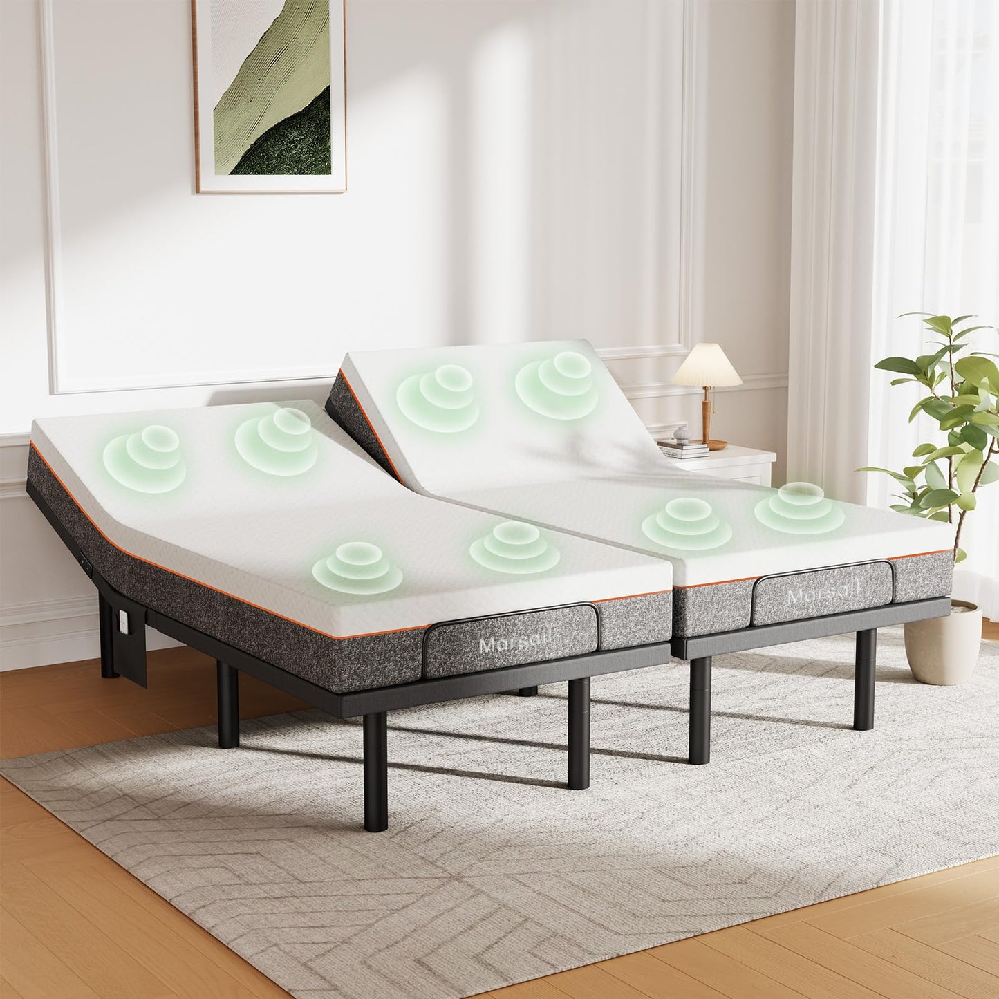 Marsail Split King Adjustable Bed