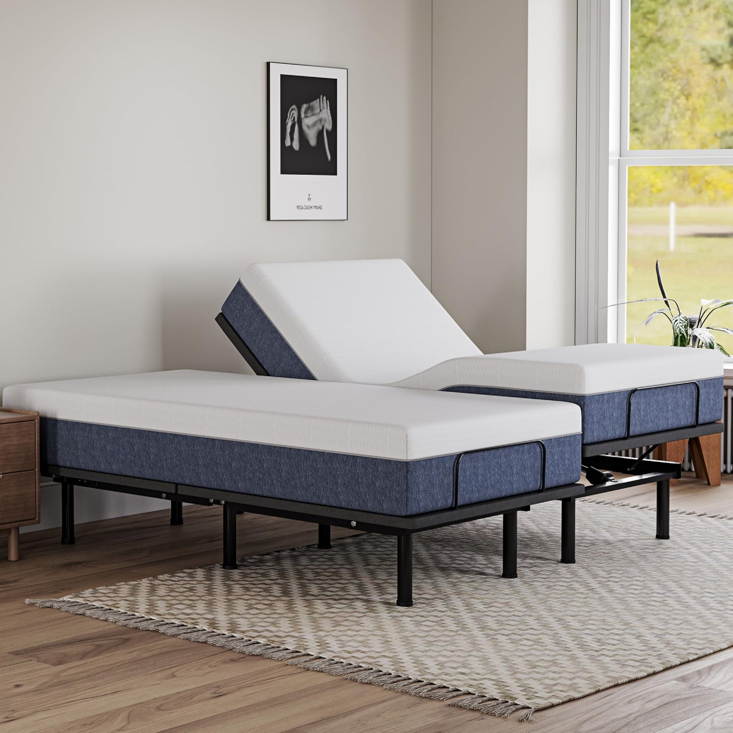 Split King Adjustable Bed with Mattress