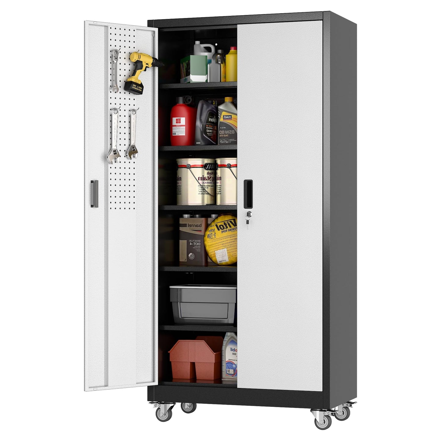 Aobabo Metal Garage Storage Cabinet – Black