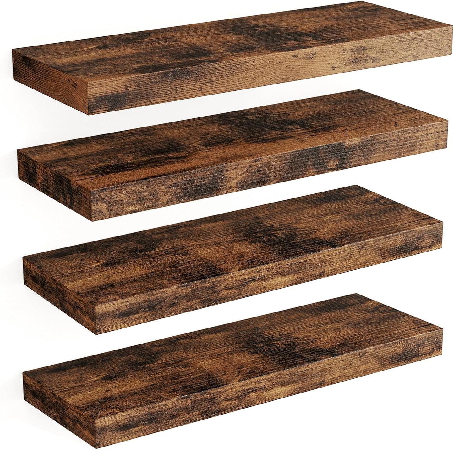 Fixwal 15.8" Rustic Floating Shelves, 4-Pack