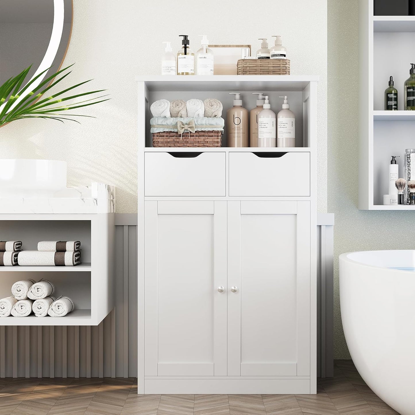 Shintenchi Floor Storage Cabinet – White