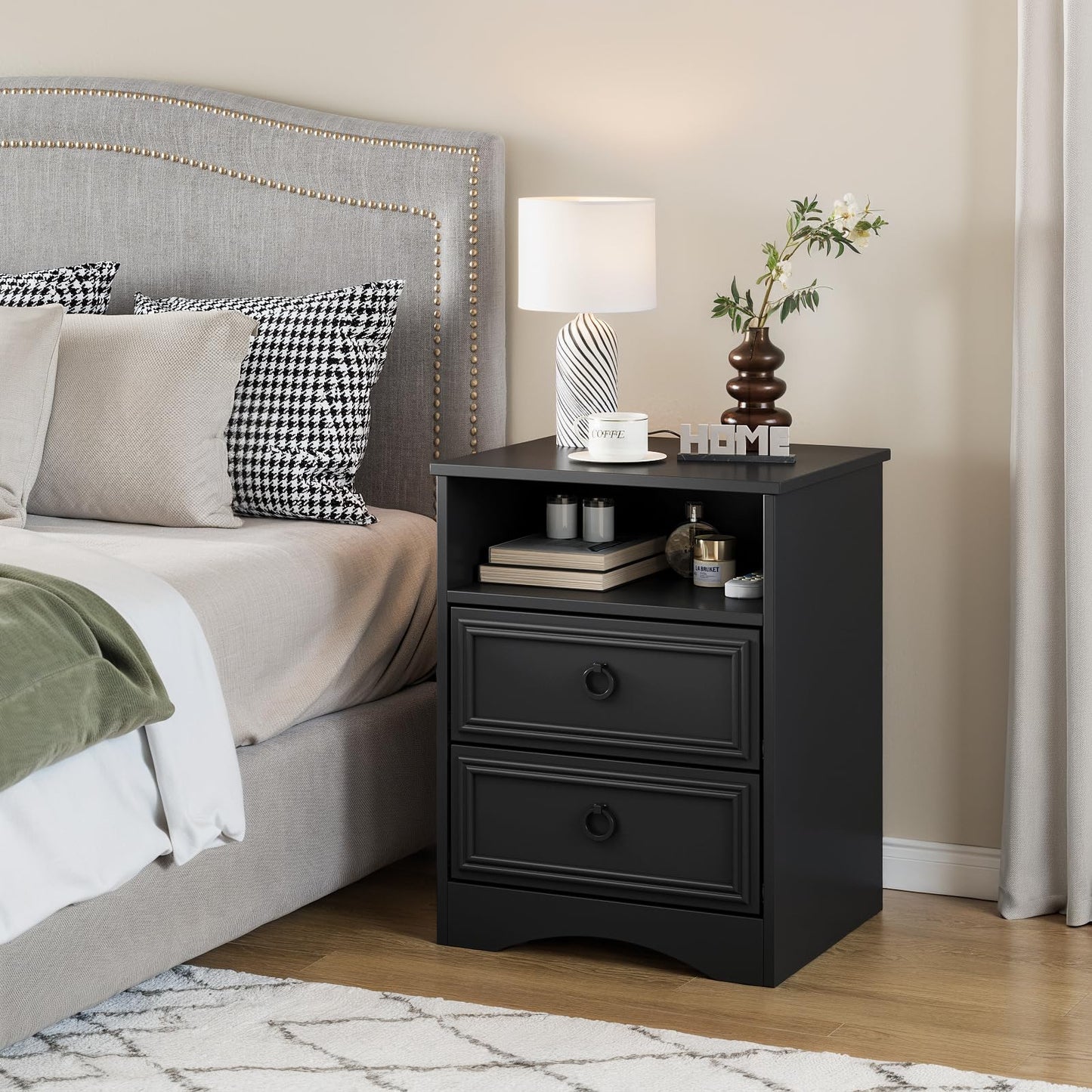 Nightstand Set of 2 – Gray