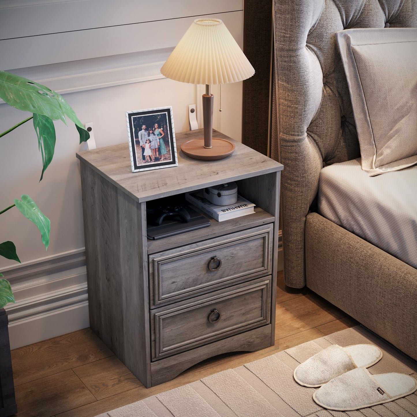 Nightstand Set of 2 – Gray