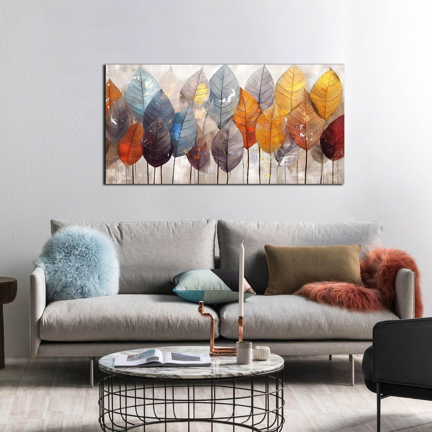 Ginkgo Tree Canvas Wall Art 48"x24"