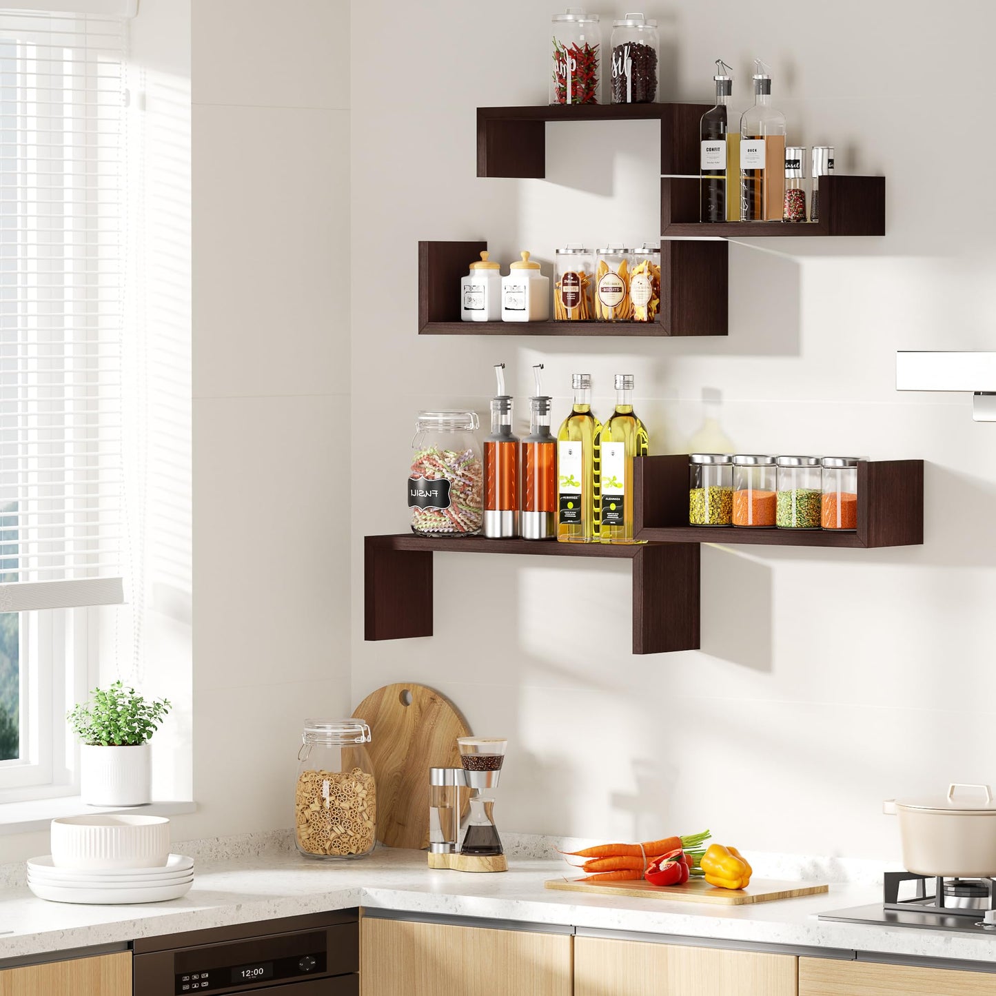 SRIWATANA Floating Shelves 5-Pack