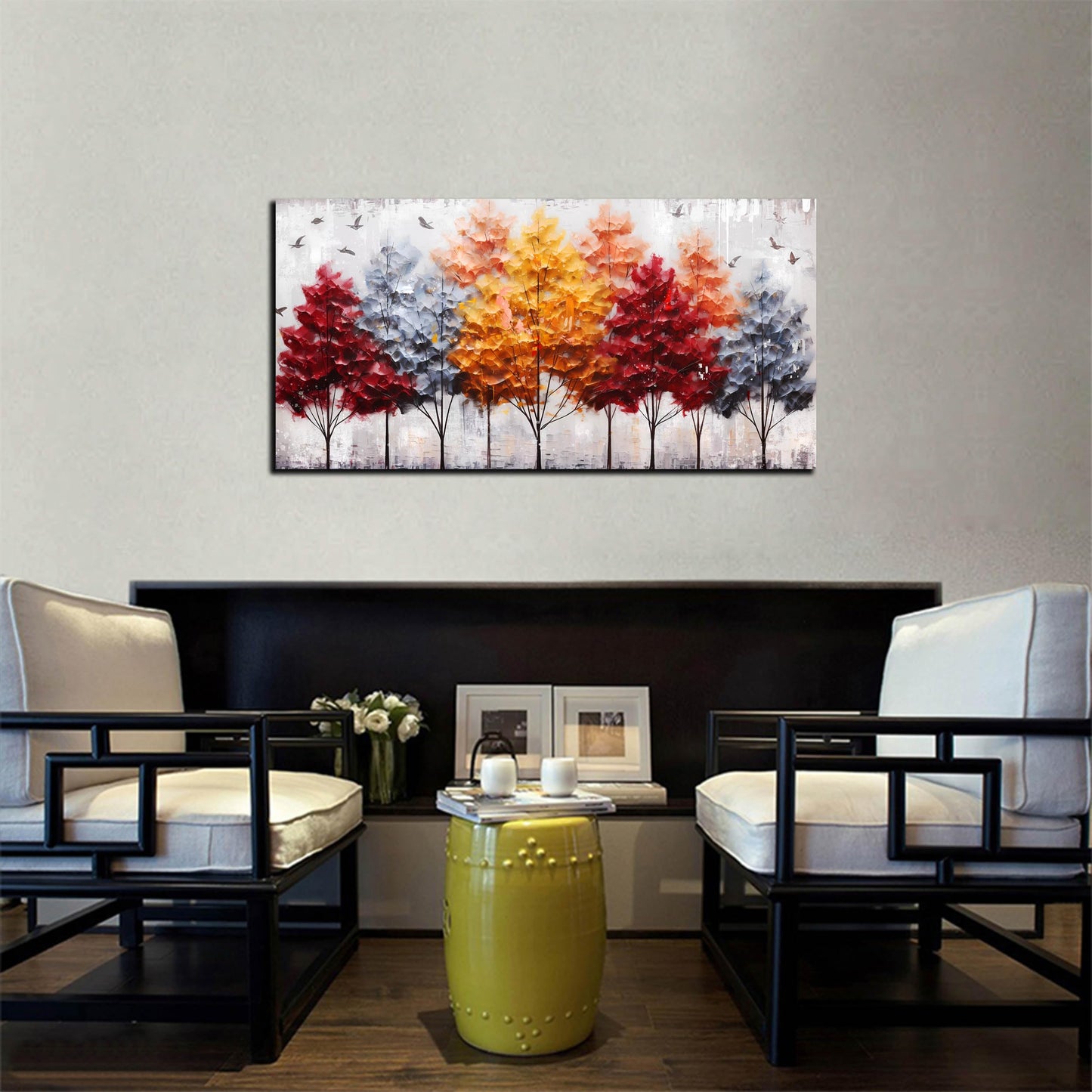 Ginkgo Tree Canvas Wall Art 48"x24"