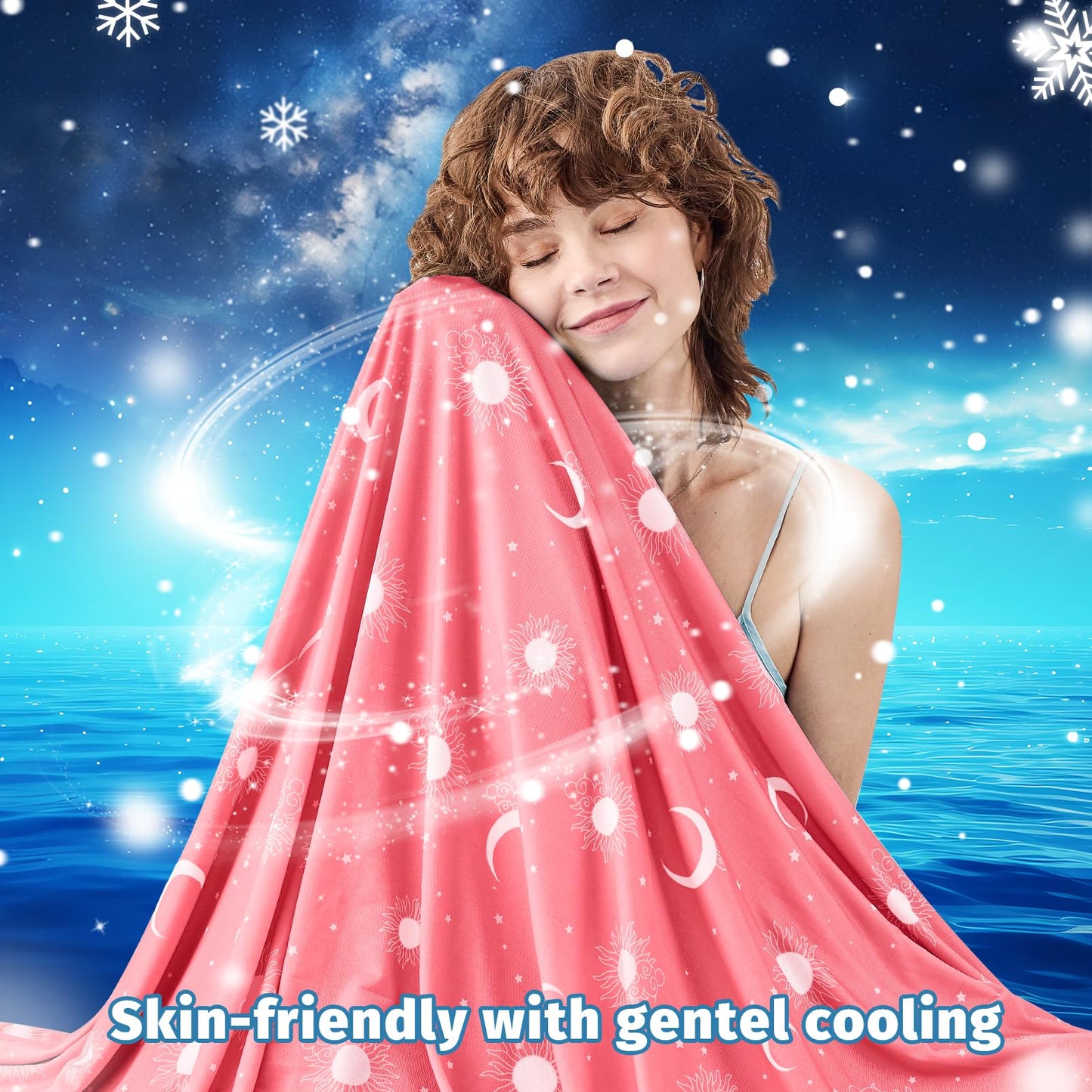 inhand Cooling Blanket – Queen, Dark Grey-Sky