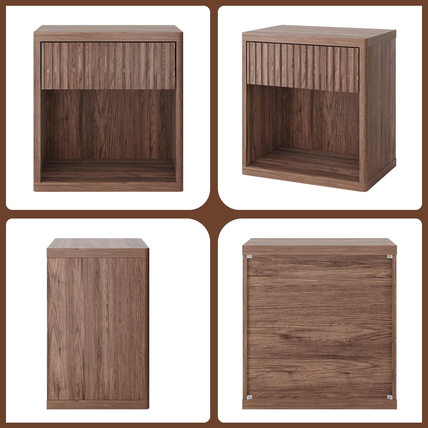 Farmhouse Nightstand – 3 Drawers