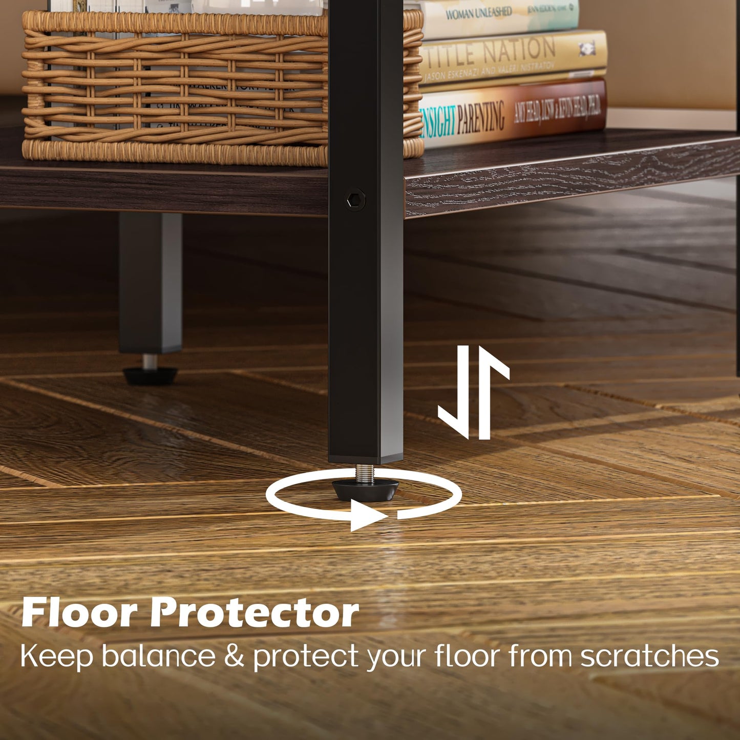SUPERJARE Nightstand with Charging Station