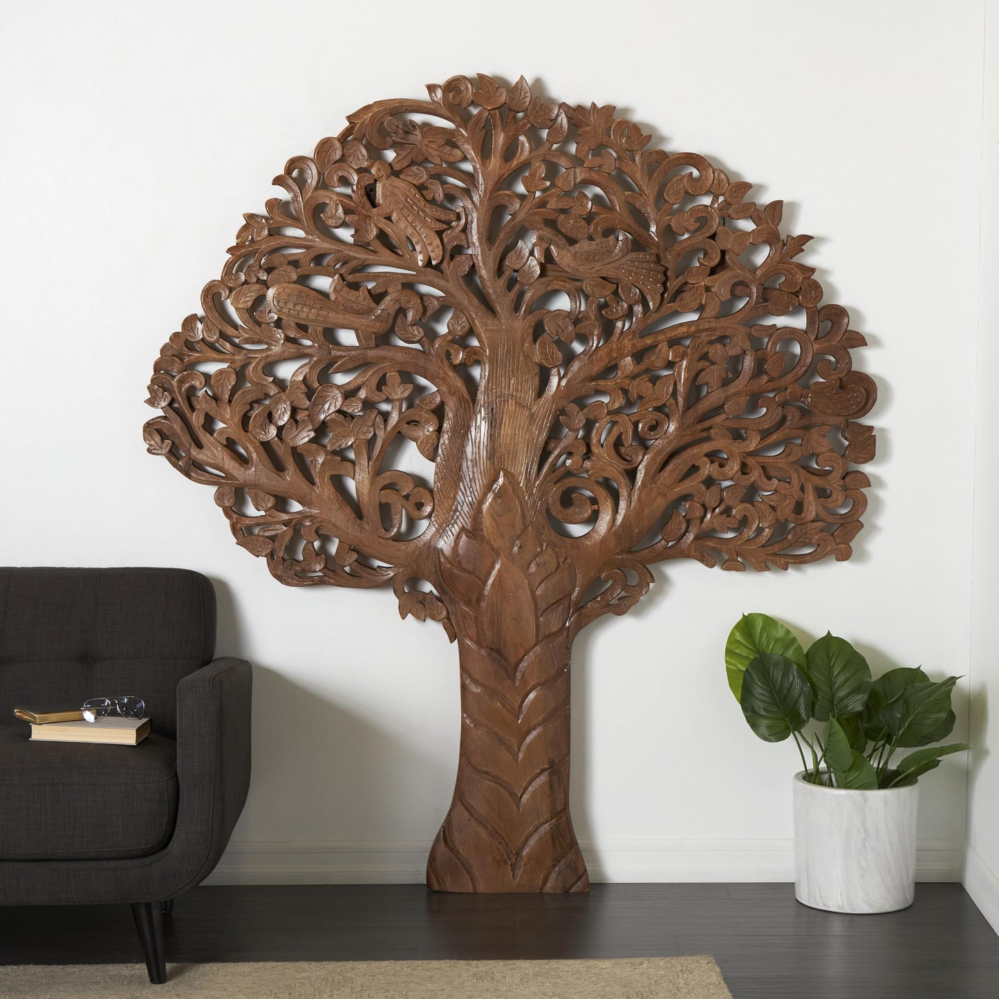 Deco 79 Mango Wood Tree Wall Sculpture 71"x79"