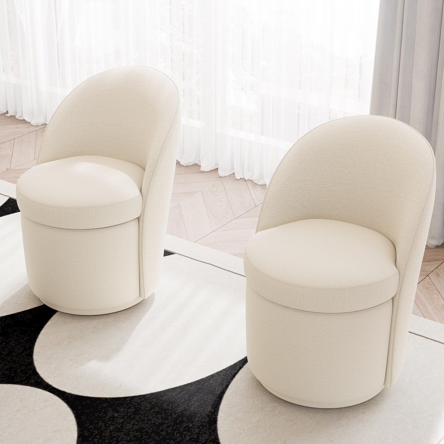 YOUTASTE Swivel Vanity Benches Set of 4