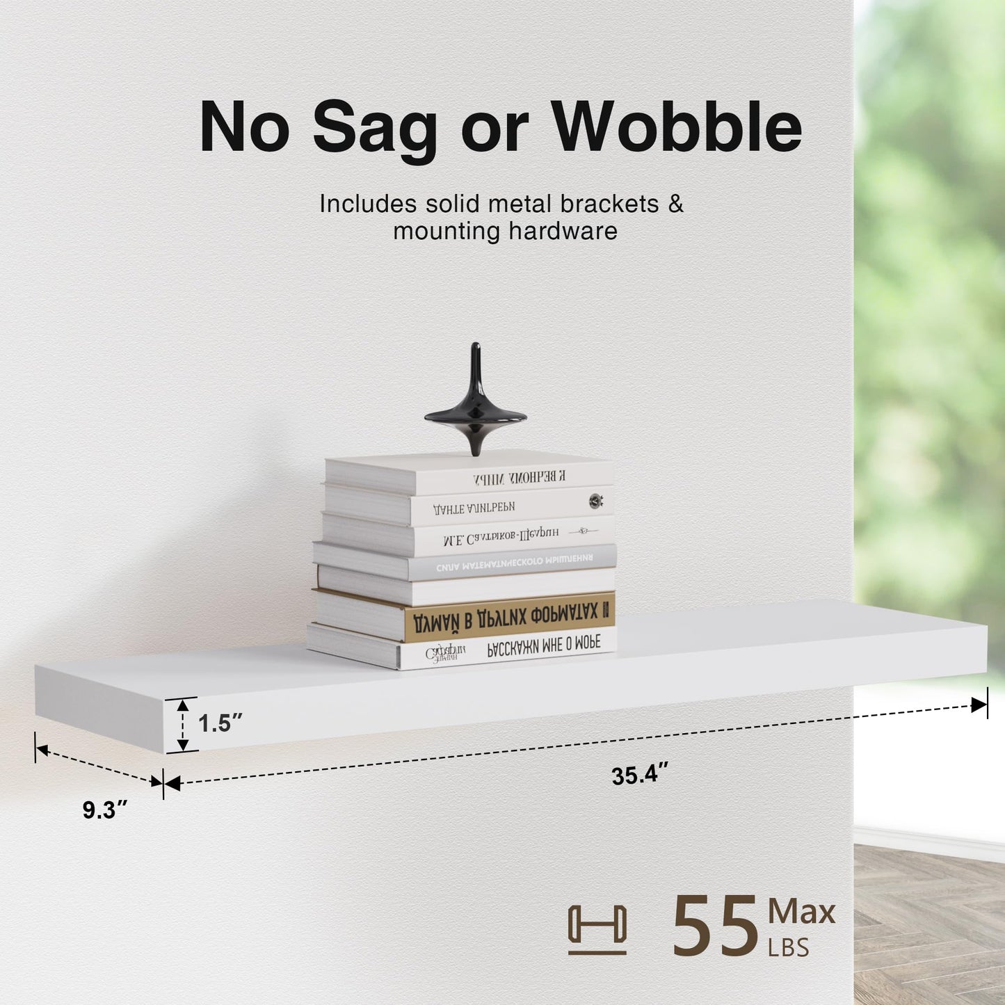 Colima 36" Brown Floating Shelves, 3-Pack