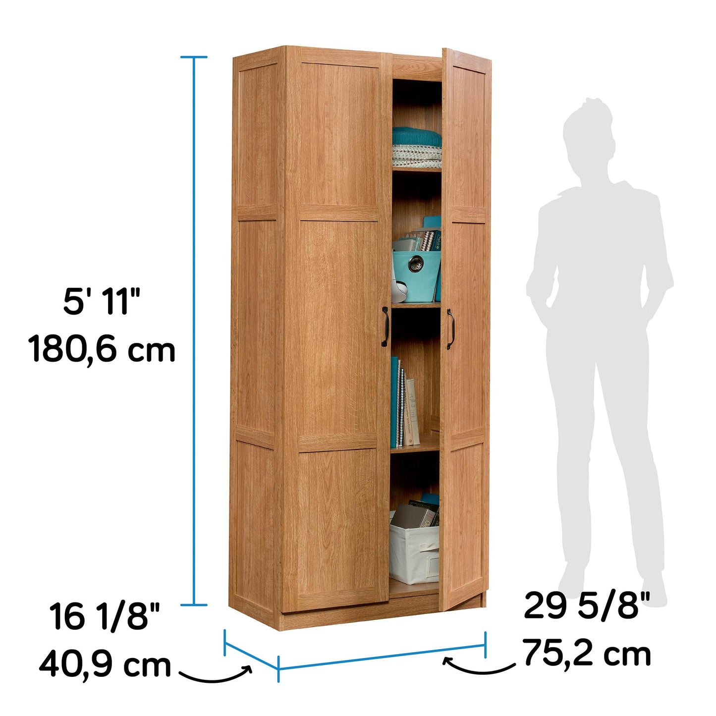 Sauder Select Storage Cabinet/ Pantry cabinets, White finish