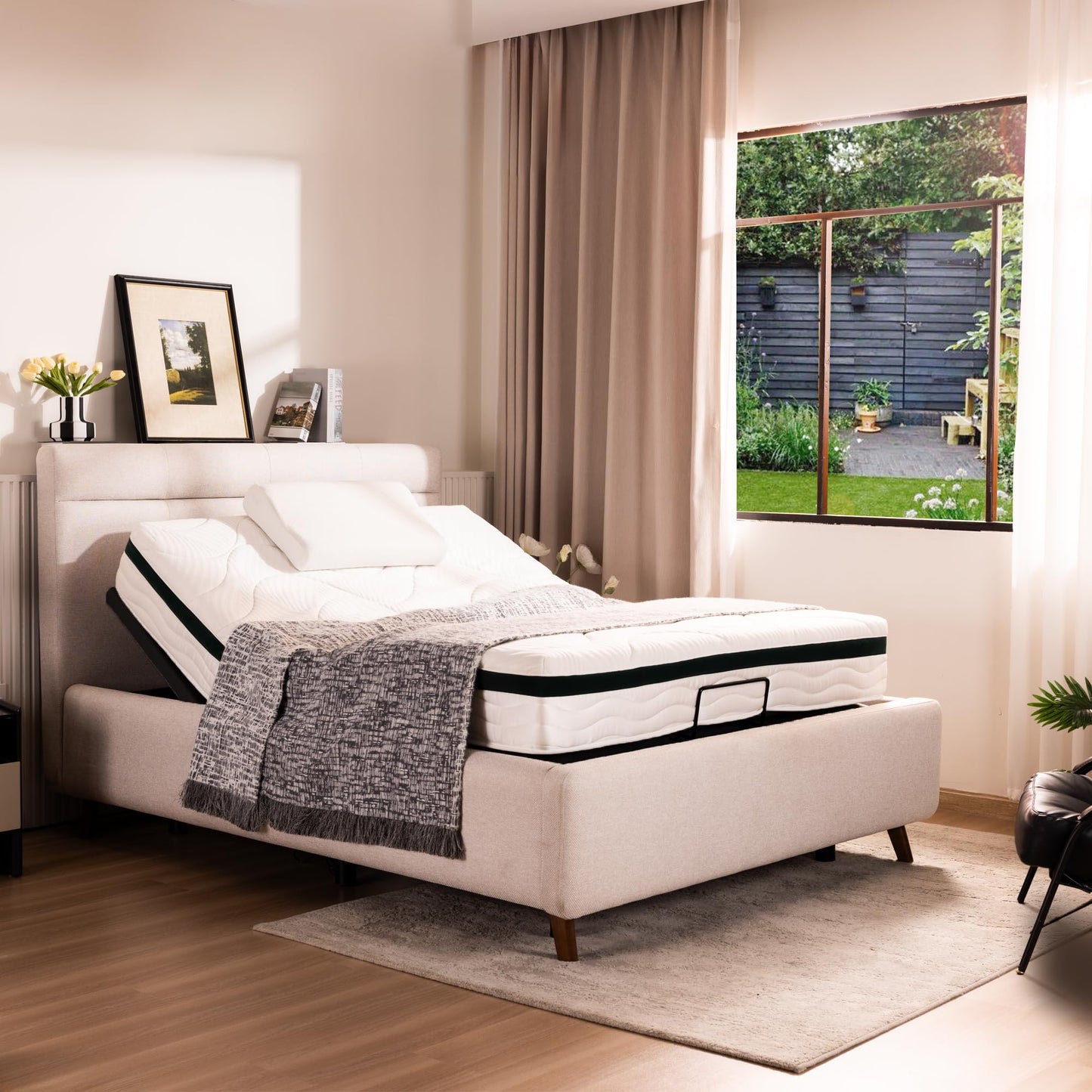 Fromann Adjustable Twin XL Bed Base – Grey