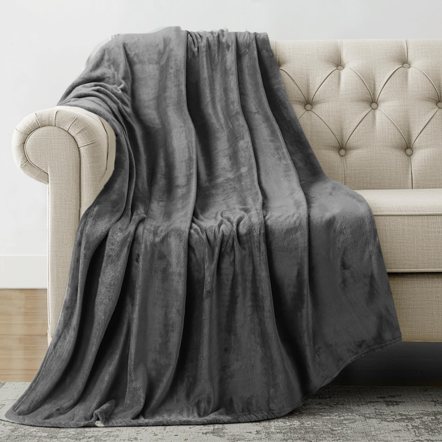 Utopia Bedding Grey Fleece Blanket