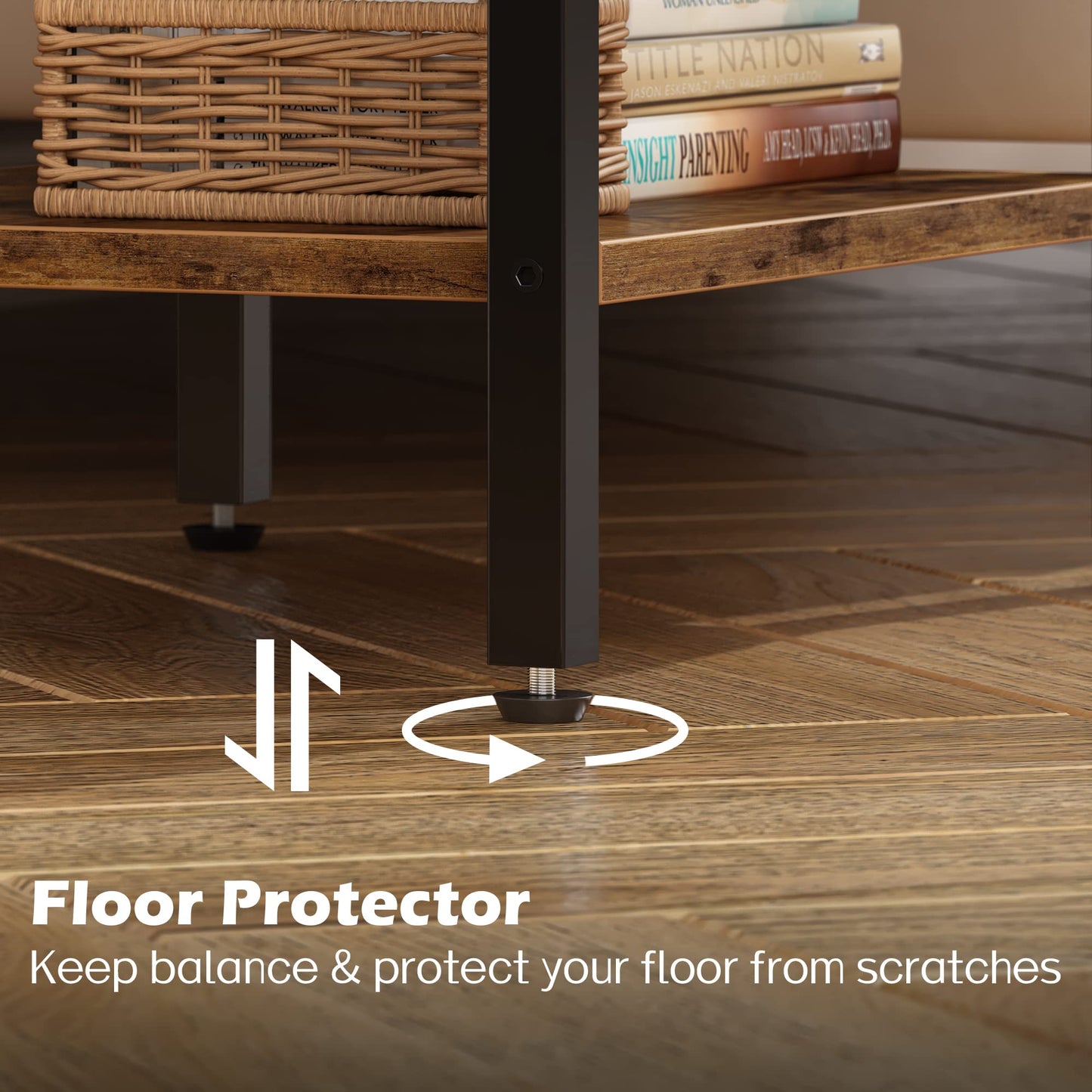 SUPERJARE Nightstand with Charging Station