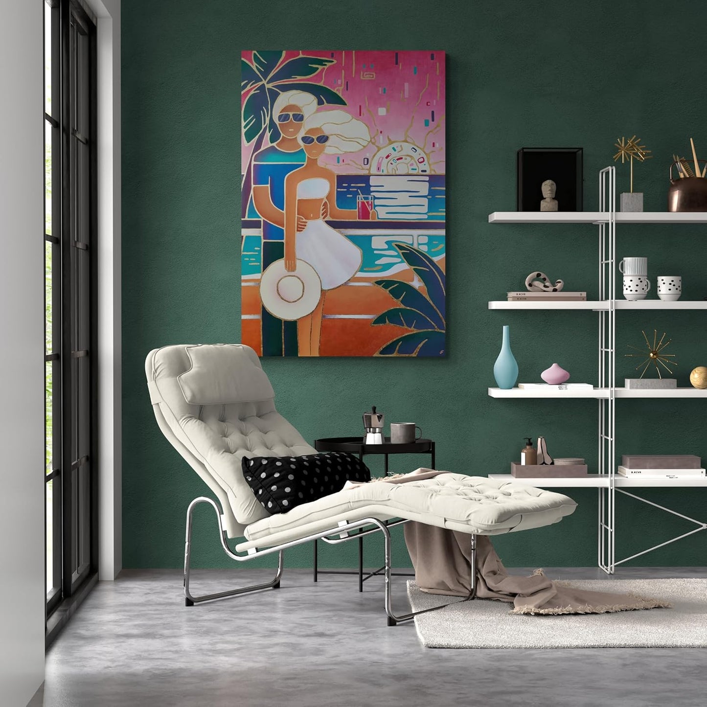 Meeting the Sunset Acrylic Painting 48"x32"