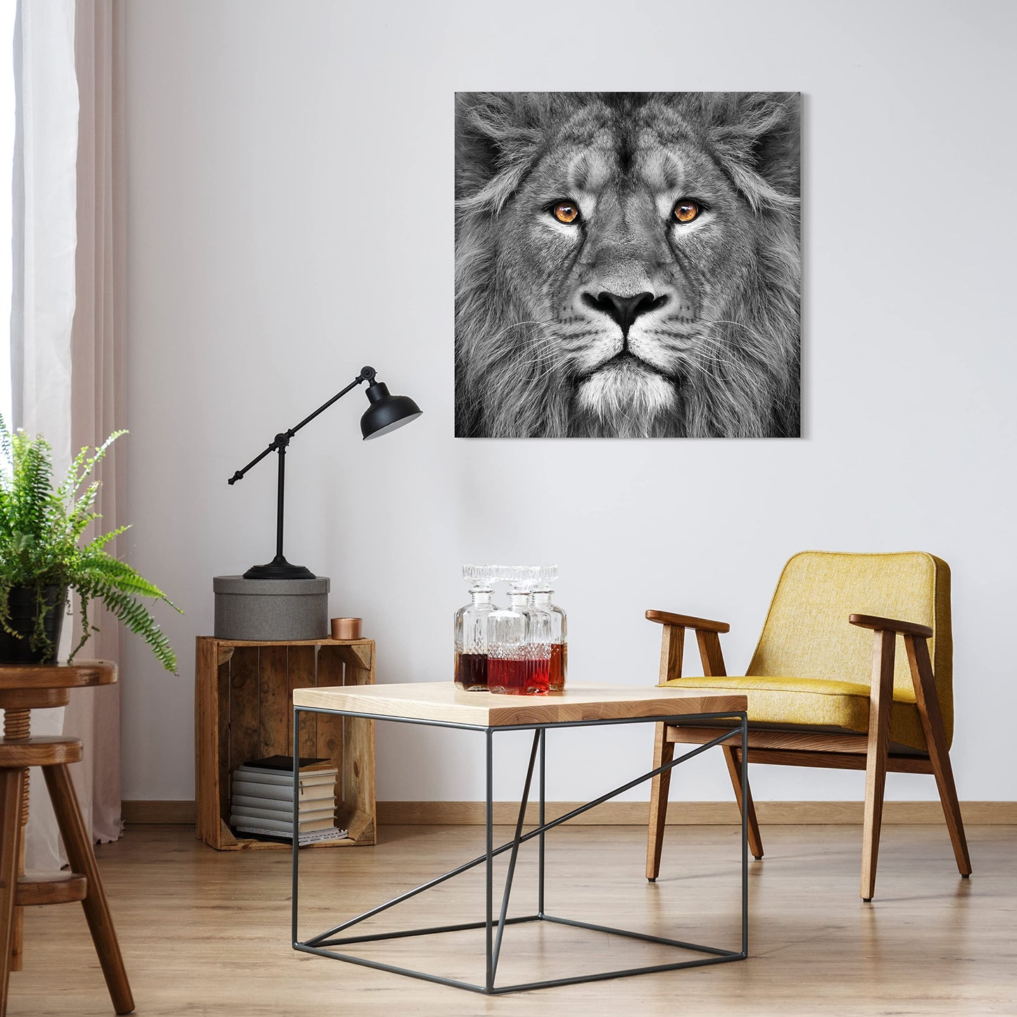 King of the Jungle Glass Wall Art