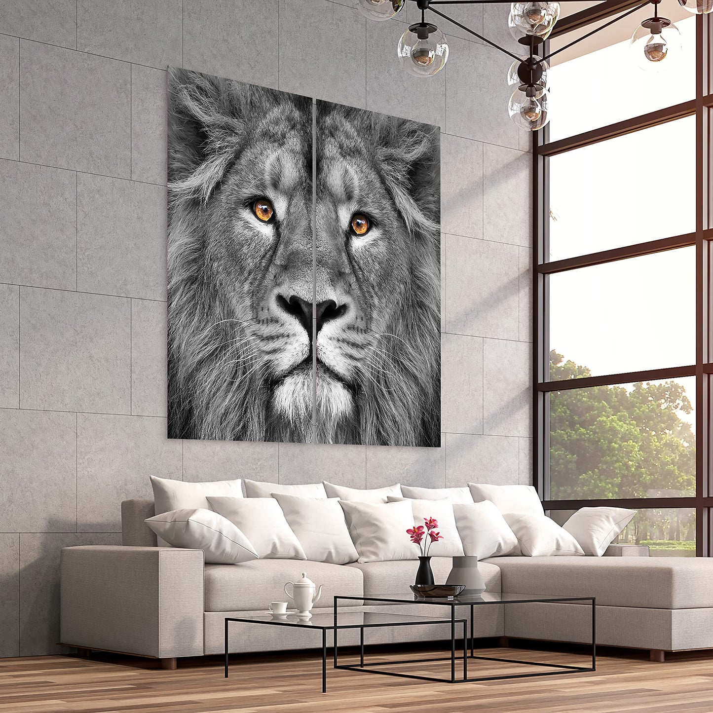 King of the Jungle Glass Wall Art