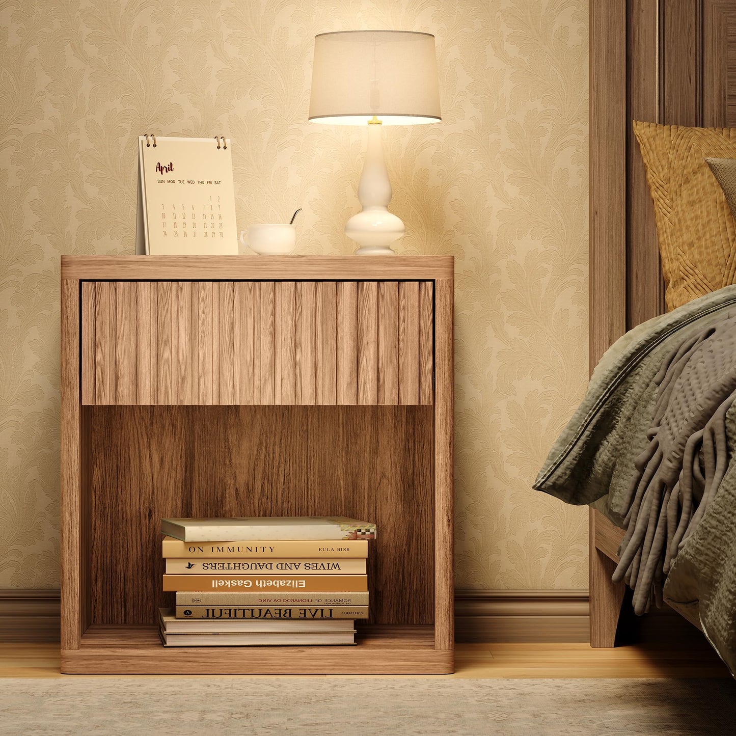 Farmhouse Nightstand – 3 Drawers