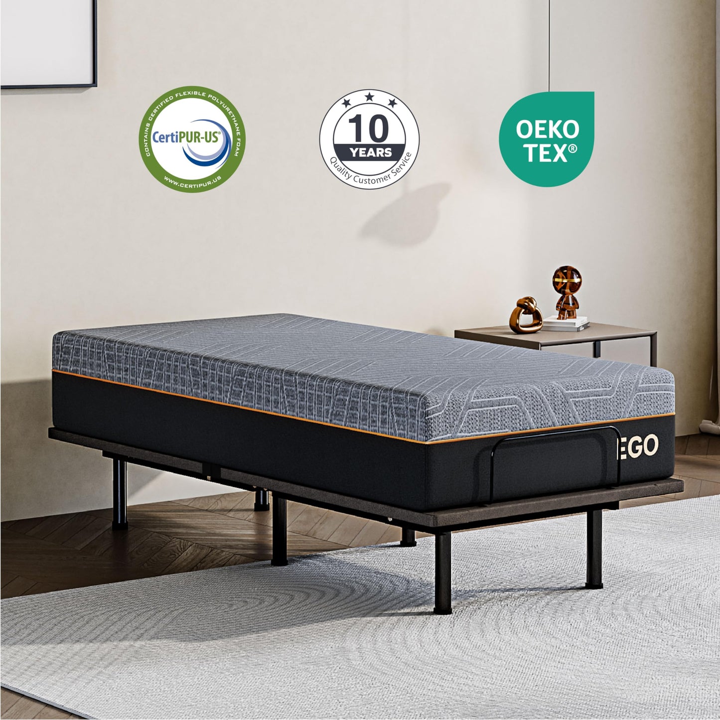 Split King Adjustable Bed with Mattress