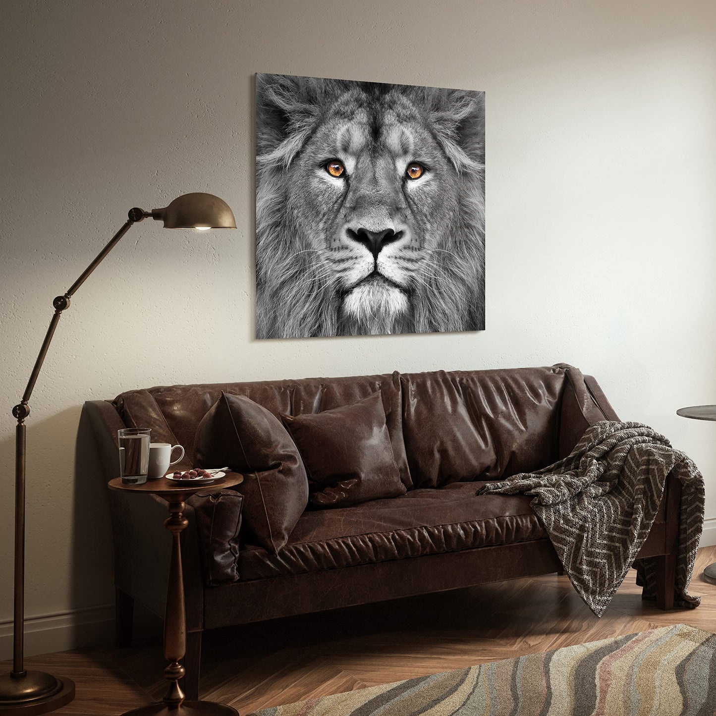 King of the Jungle Glass Wall Art