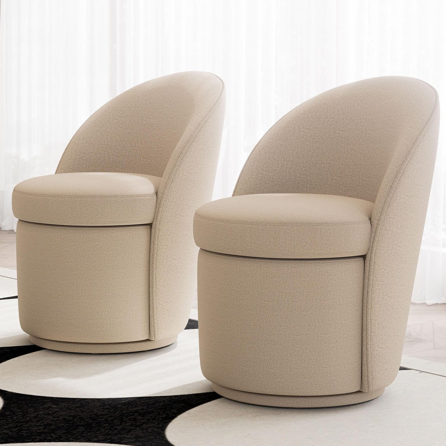 YOUTASTE Swivel Vanity Benches Set of 4
