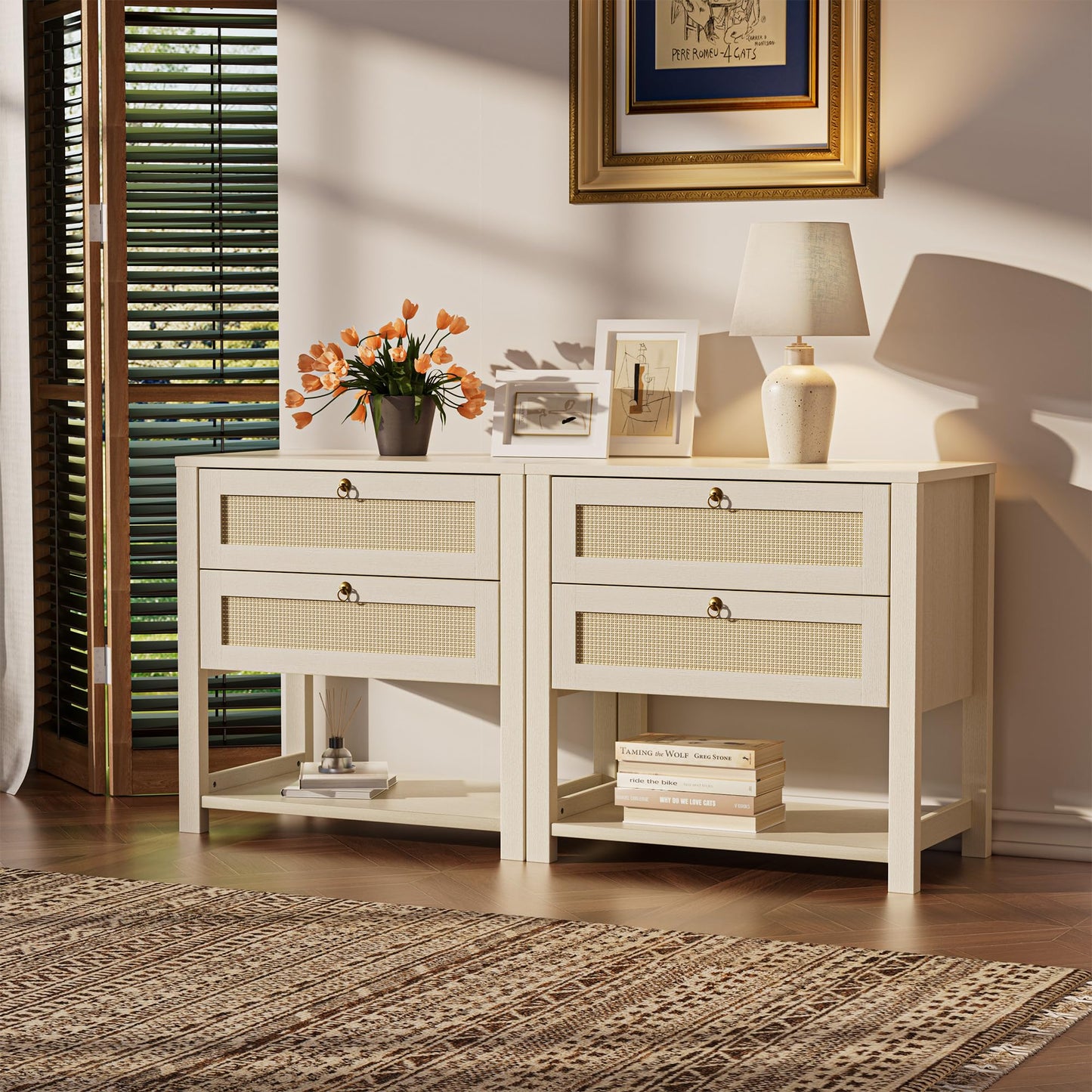 Farmhouse Nightstand – 3 Drawers