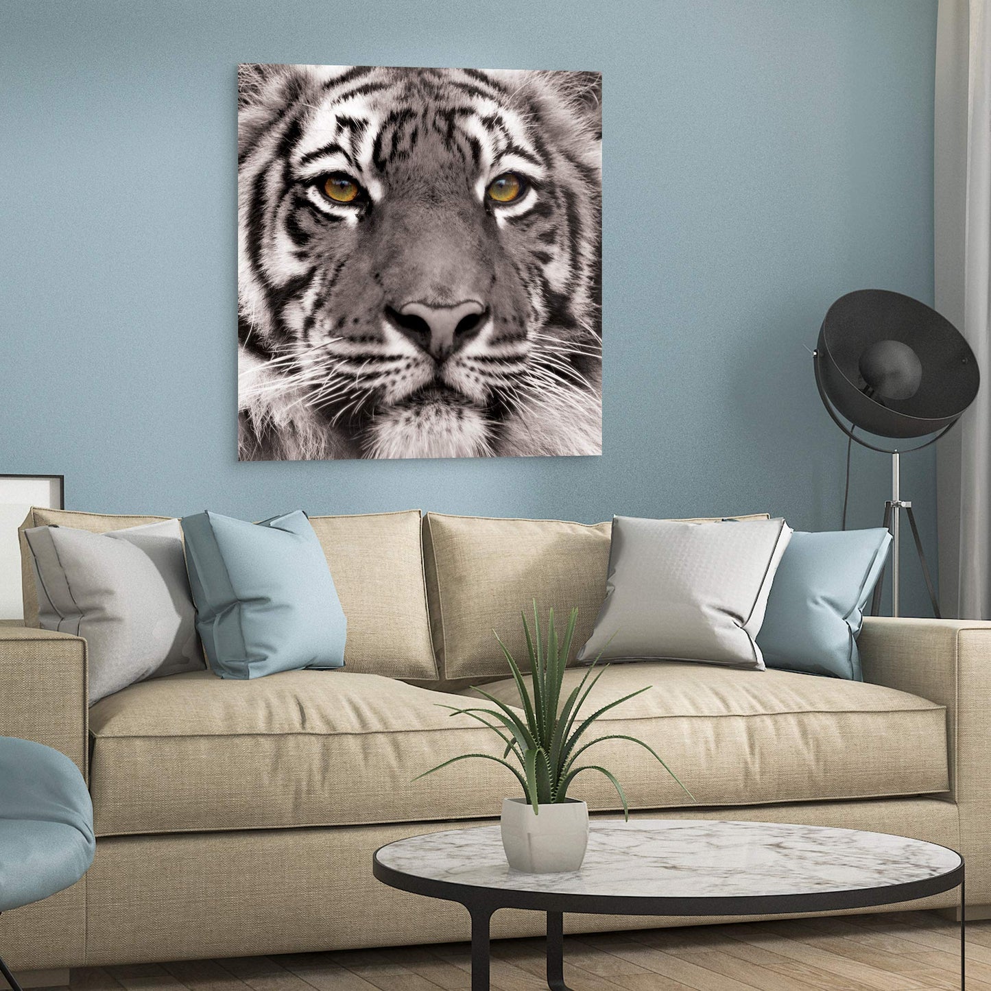 King of the Jungle Glass Wall Art