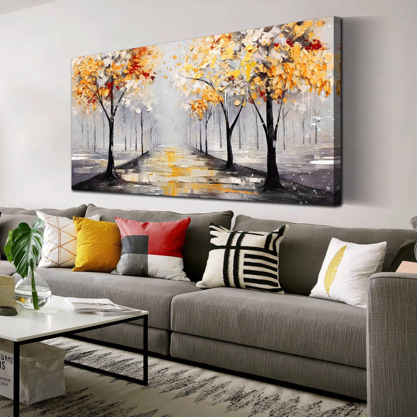 Ginkgo Tree Canvas Wall Art 48"x24"