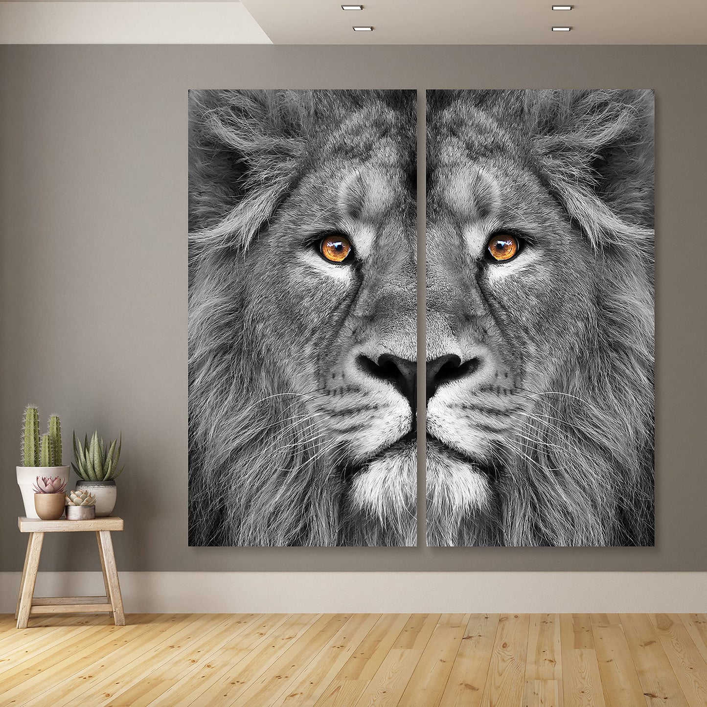 King of the Jungle Glass Wall Art
