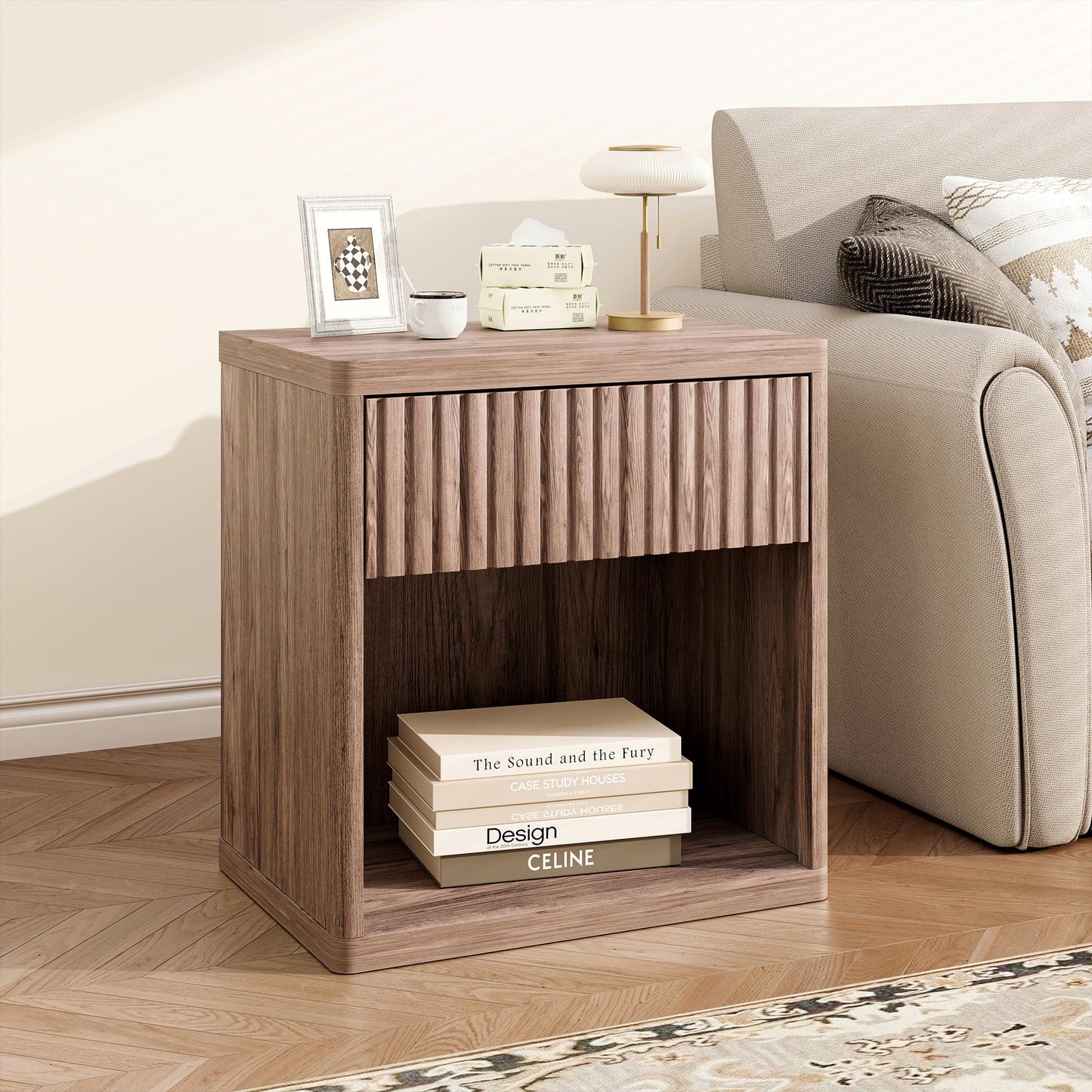 Farmhouse Nightstand – 3 Drawers