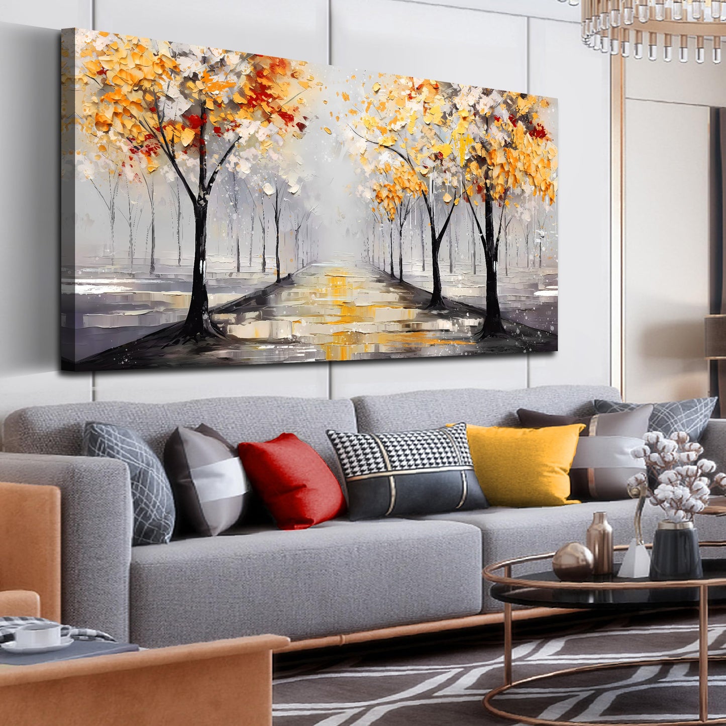 Ginkgo Tree Canvas Wall Art 48"x24"