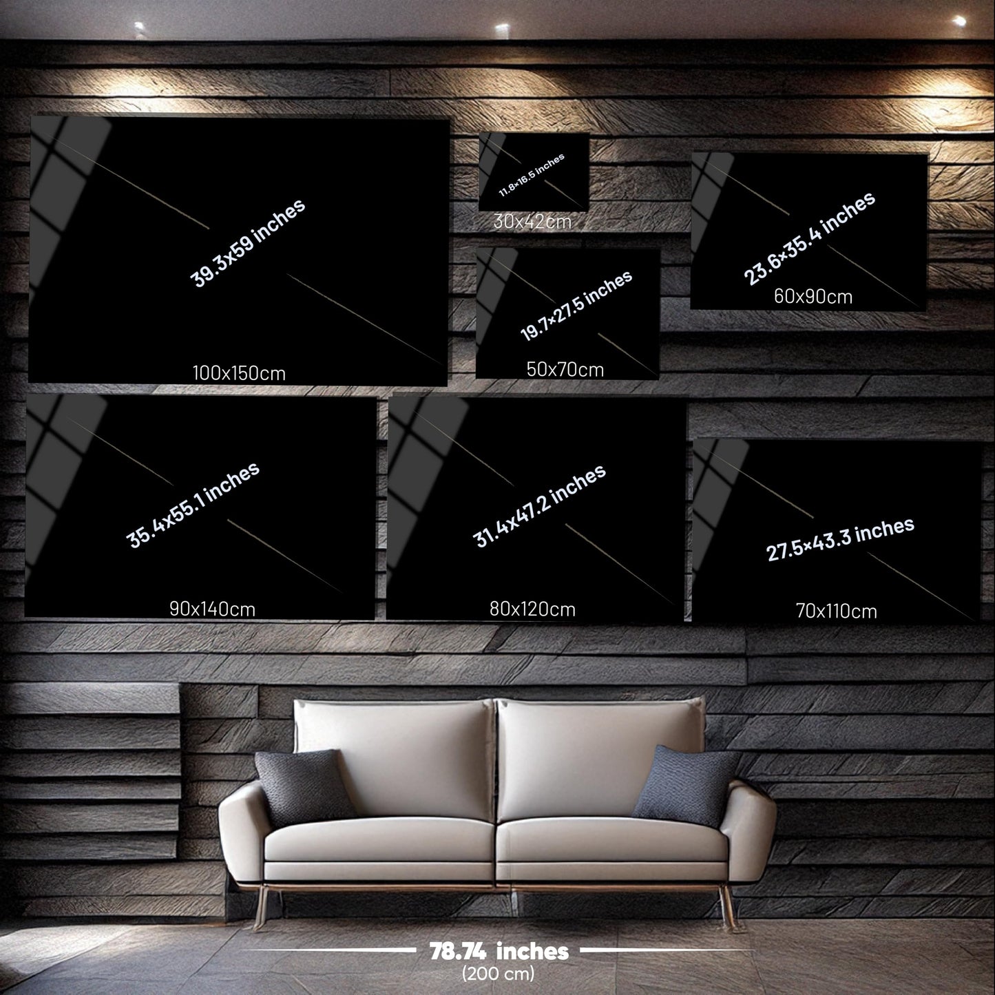 Sea Creatures Tempered Glass Wall Art 47.2"x70.8"
