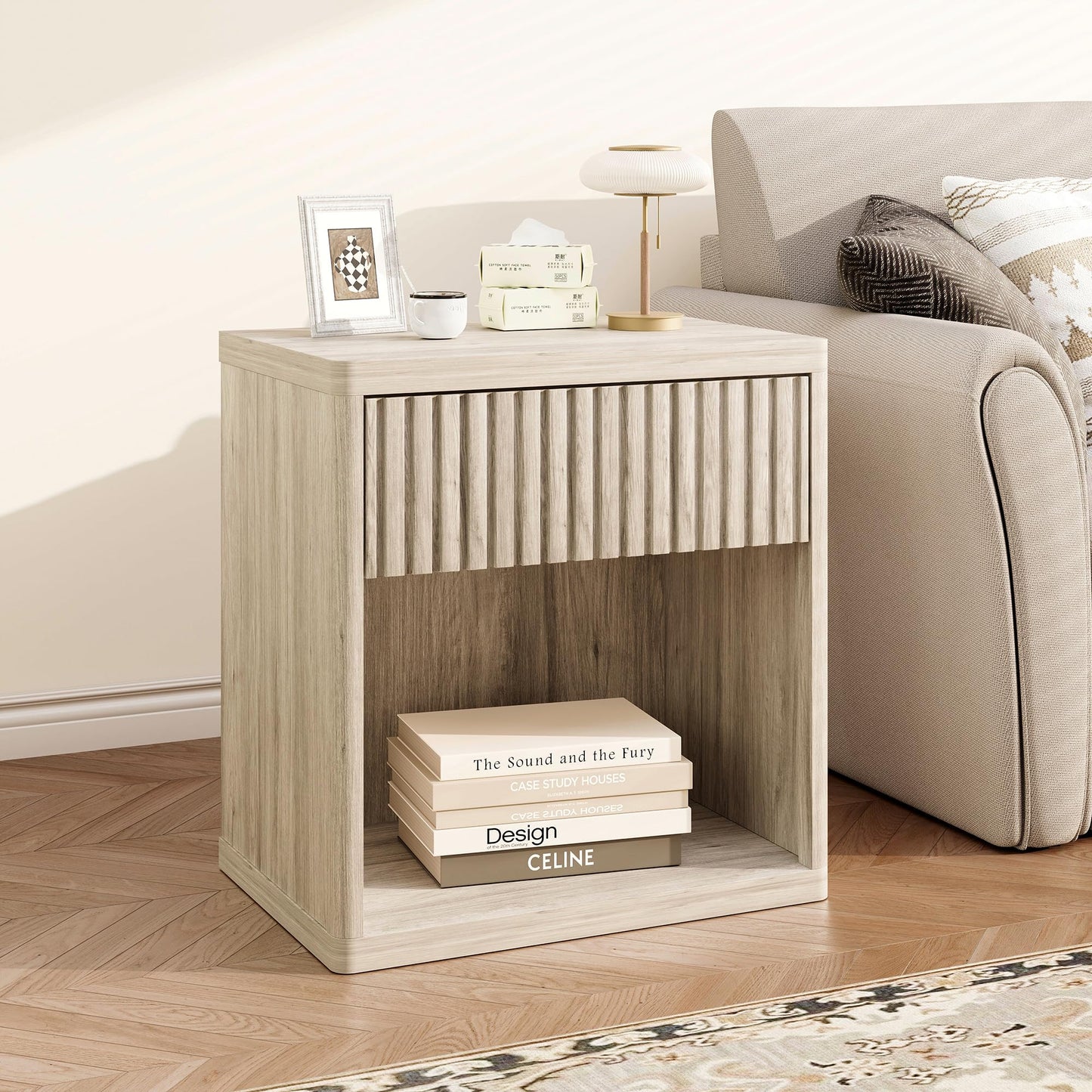 Farmhouse Nightstand – 3 Drawers