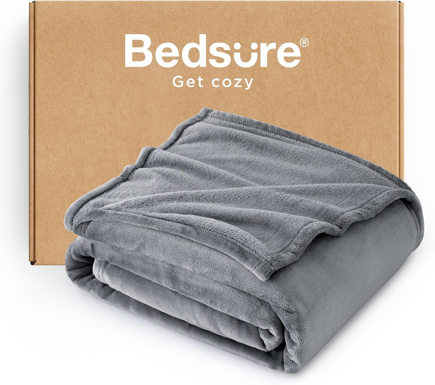 Bedsure GentleSoft Fleece Blanket – King, Grey