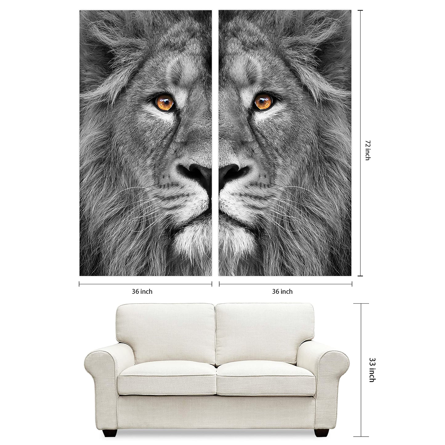 King of the Jungle Glass Wall Art