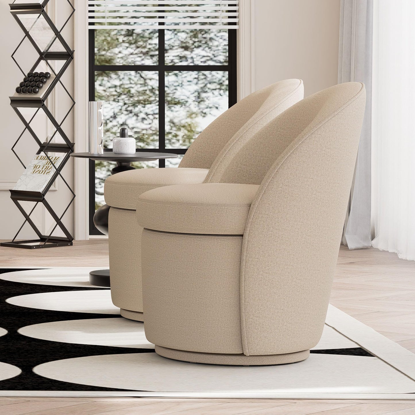 YOUTASTE Swivel Vanity Benches Set of 4