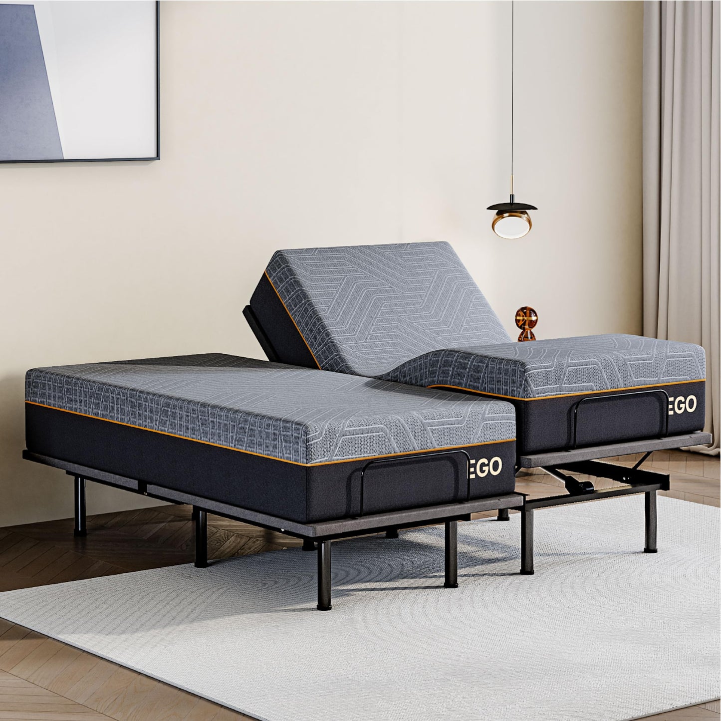 Split King Adjustable Bed with Mattress